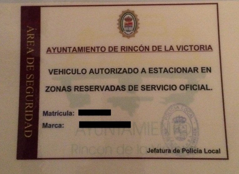 tarjeta estacionamiento oficial ayuntamiento