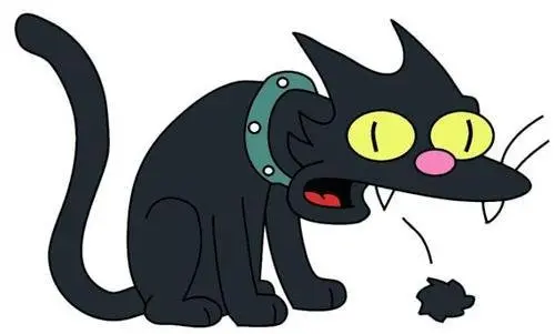 El gato atragantado