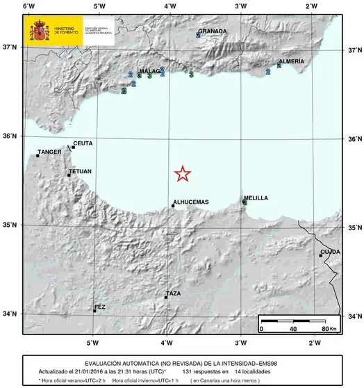 Terremoto en Mar de Alborán