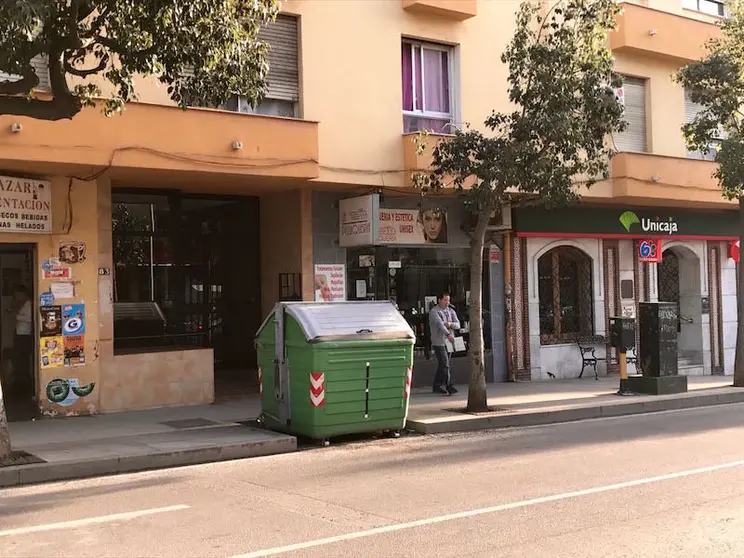 Contenedor de basura en La Cala del Moral