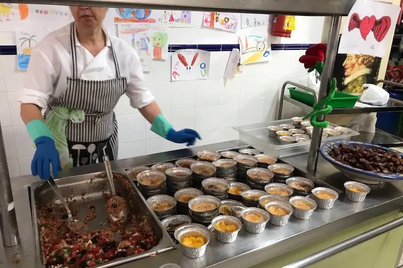 Comedor de un colegio.