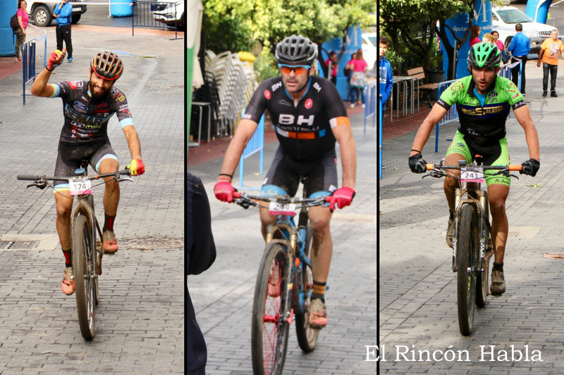 VI Desafio Granadillas MTB. Ignacio Ruiz, Antonio Ortiz y Manuel García.