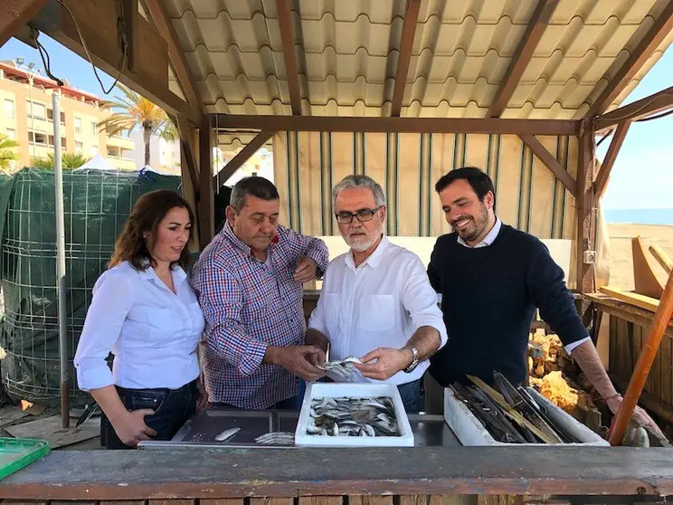 evento de apoyo de Alberto Garzón al candidato de Izquierda Unida de Rincón de la Victoria Enrique Bonilla 2019-04-03 14