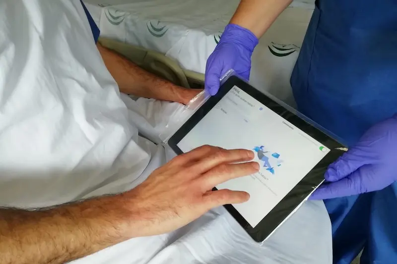 Videollamadas en el Hospital de la Axarquía