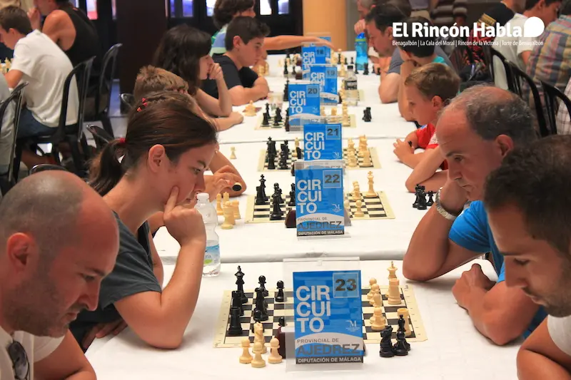 Torneo de Ajedrez en Rincón de la Victoria. foto de archivo.