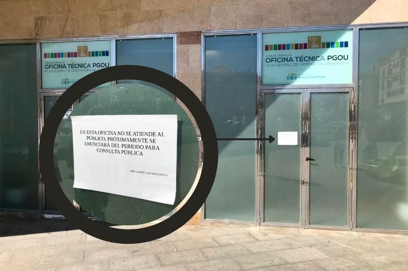 Oficina PGOU cerrada al público