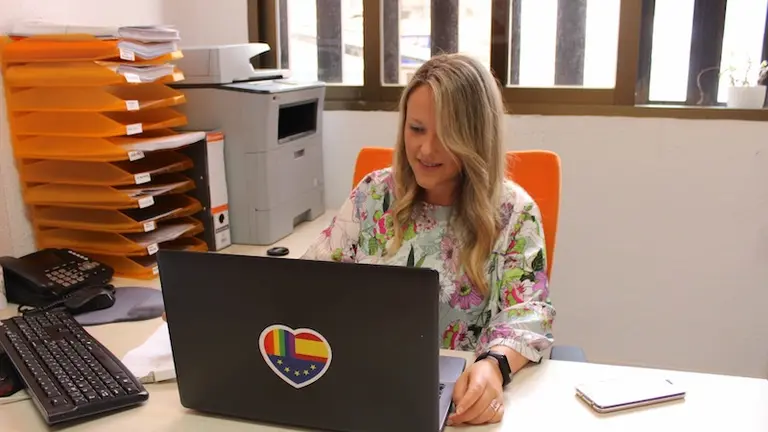 Elena Aguilar en el despacho del GM Ciudadanos