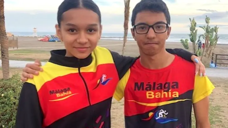 Sof&iacute;a Agudelo y Issam Aallam. Club M&aacute;laga Bah&iacute;a