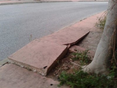 Aceras levantadas en Añoreta