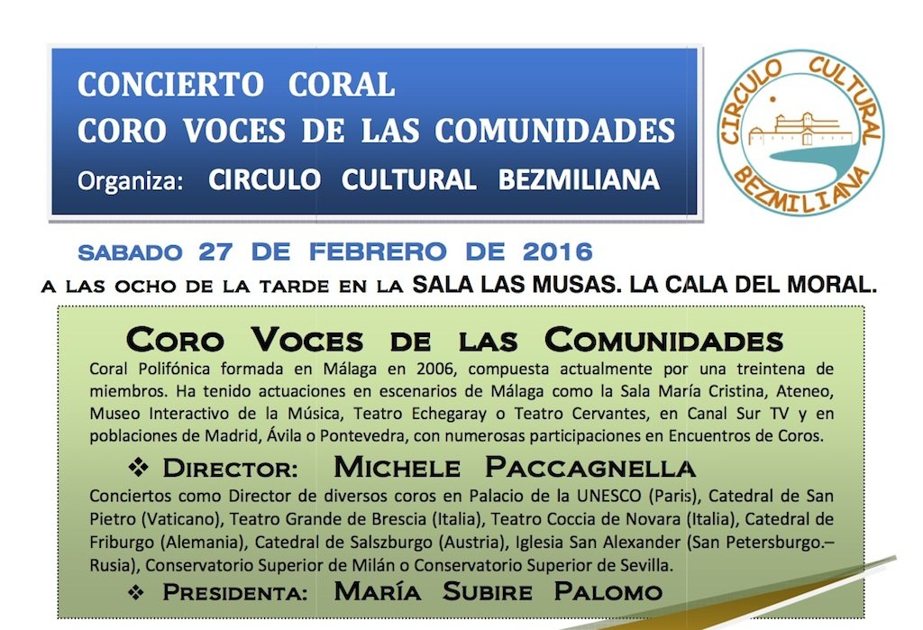 Concierto Comunidades Circulo Bezmiliana