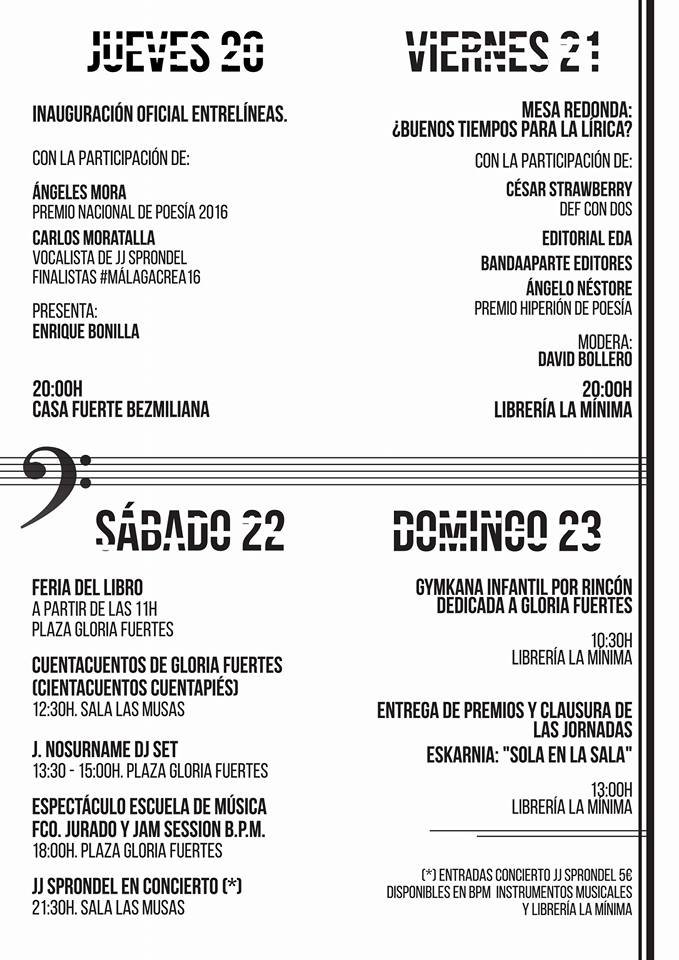Programa actividades Entrelineas 2017