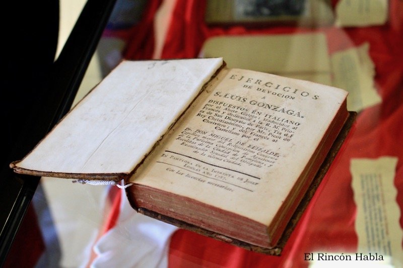 Ejercicios de devoción a San Luis de Gonzaga", impreso en 1787
