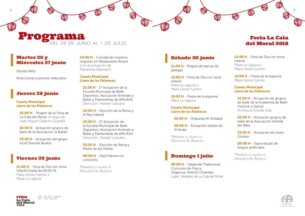 Programa Feria La Cala 2018