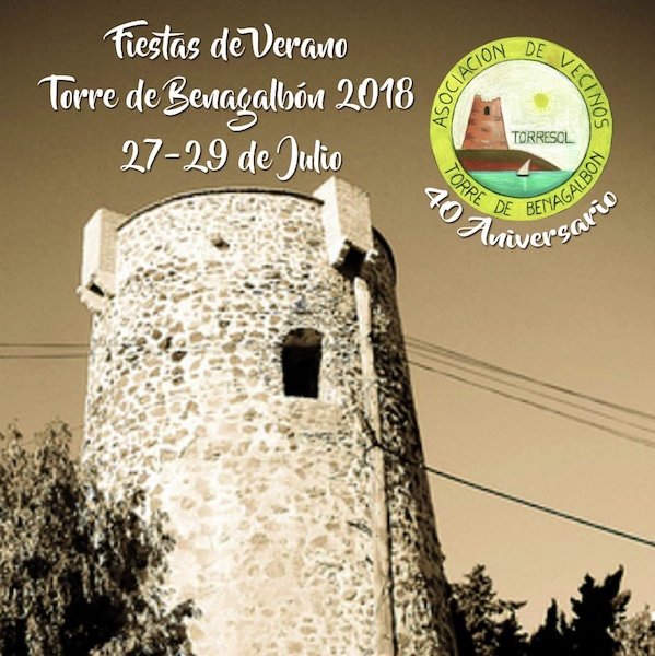 Cartel Fiestas Torre de Benagalbon 2018