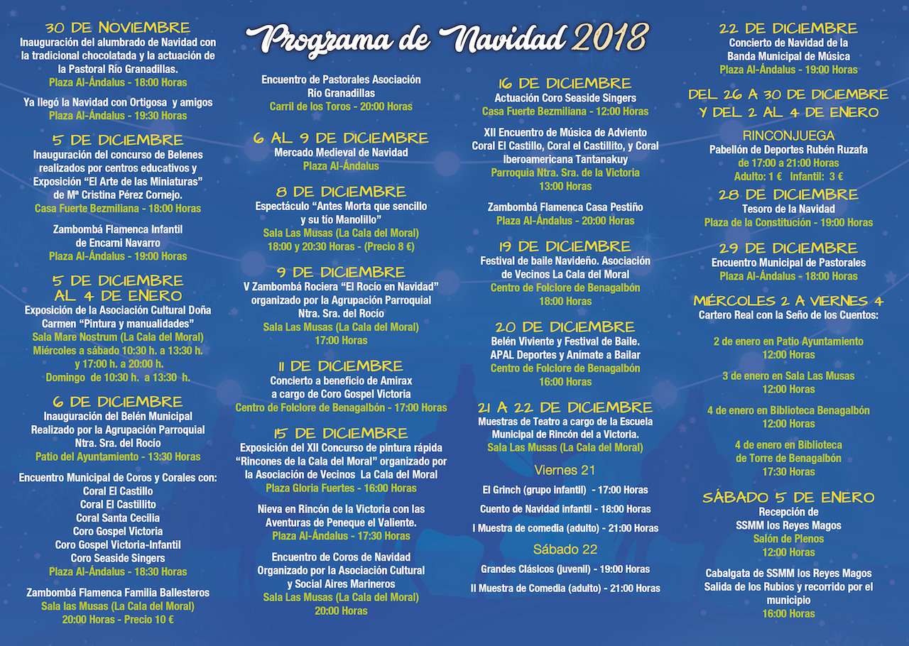 Programación completa Navidad 2018-2019
