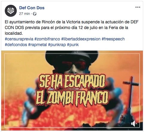 Comunicado Def Con Dos anulacion concierto en Rincon de la Victoria