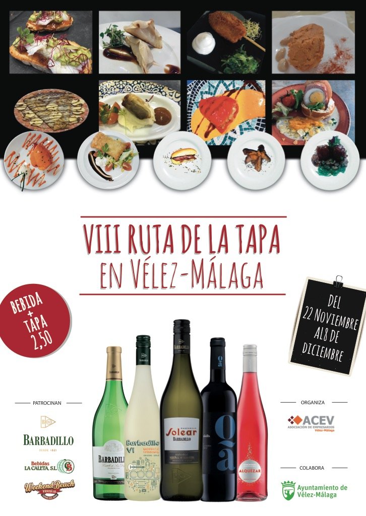 cartel VIII Ruta de la Tapa VelezMalaga ACEV