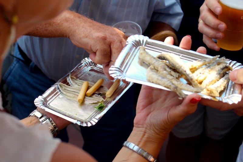 Boquerones en la Fiesta del Boquerón de Rincón de la Victoria