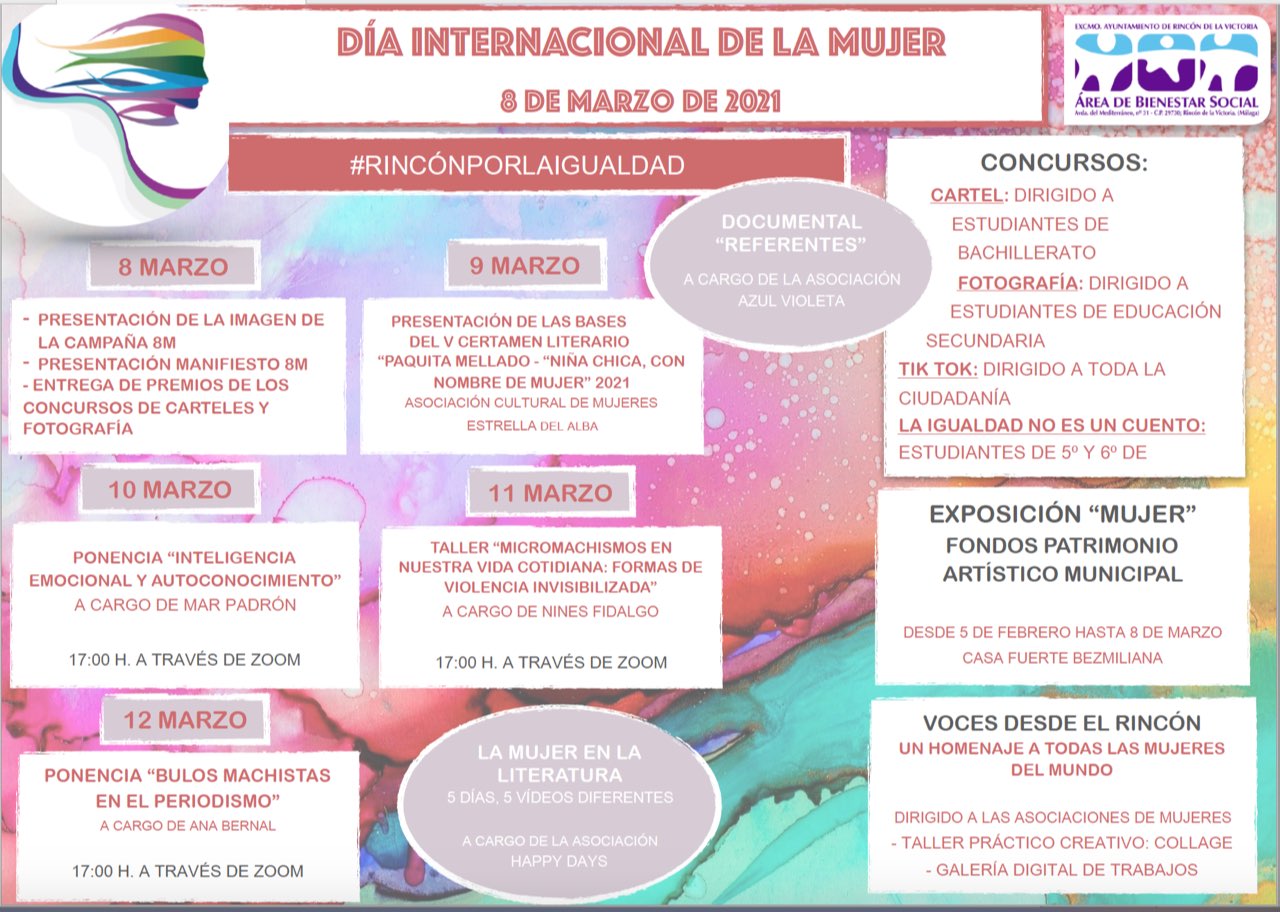 PROGRAMACIÓN 8M 2021 Rincón de la Victoria