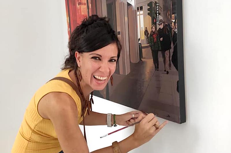 la pintora madrileña Rosana Sitcha como ganadora del XXII Premio Internacional de Pintura de Benamocarra